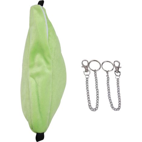 Hamac pour Hamster en Forme de Banane Vert Velours - Nid Suspendu pour Petits Animaux (1/5)