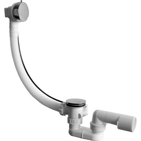 Jika Mio - Set de garniture de vidage de baignoire 550 avec trop-plein, câble de bowden, plastique/métal H2948160040001 (1/2)