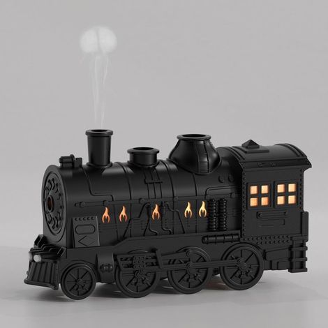 Humidificateur de train rétro - Diffuseur d'huiles essentielles 300 ml, 4 réglages de lumière, 2 modes de pulvérisation, idéal pour les passionnés de trains (1/5)