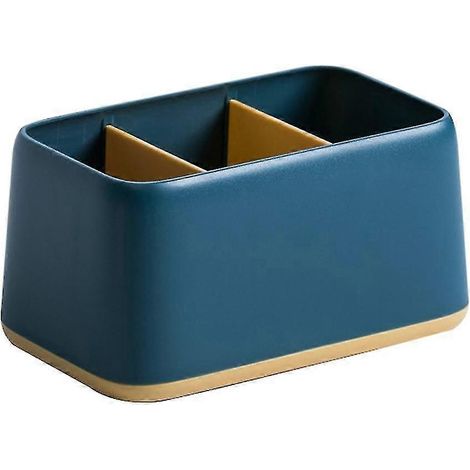 Boîte de rangement de bureau bleu foncé (1/5)