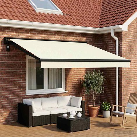 Teenpull – Markisenersatzstoff Creme 450 x 300 cm Polyester (1/5)