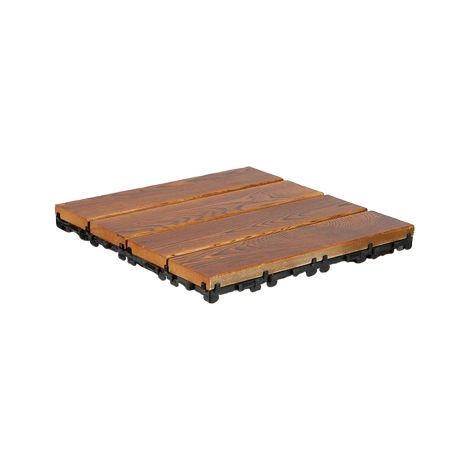 Lame de terrasse, Dalles en bois, 30 x 30 cm, (set de 1) (1/5)