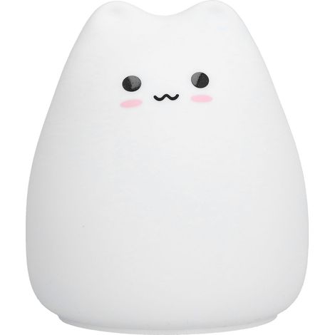 Lampe LED en forme de chat, 7 couleurs changeantes, veilleuse en Silicone, pour la maison, la chambre à coucher, la chambre d'enfant