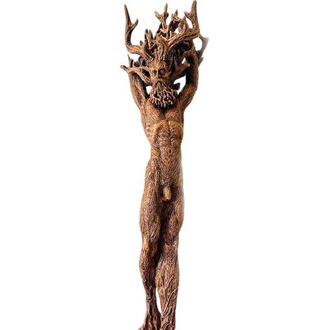 Irovami Statue de jardin en résine représentant le dieu masculin de la forêt (1/4)