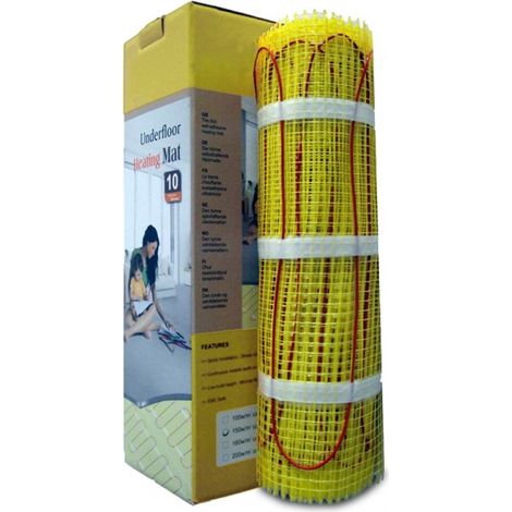 BERNSTEIN - Sistema di riscaldamento elettrico piatto 1m², 160W/m², senza campo magnetico, 1 cavo di collegamento, omologato DIN VDE 0100-200 1 m²