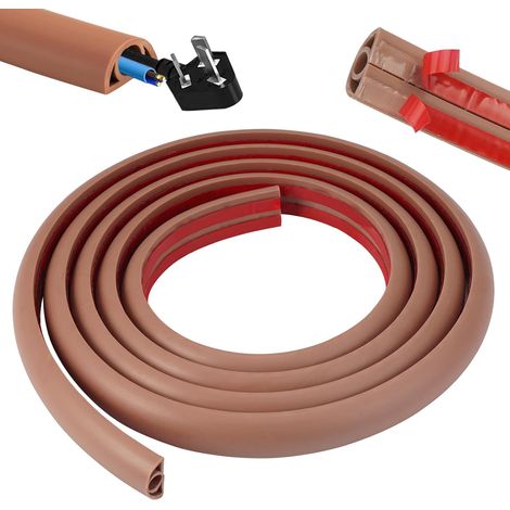 2M Cache Cable Sol Autocollante, Goulotte Passe Flexible, Passe Marron  Goulotte de Câbles en PVC pour Tous Les Câbles, Passe-câbles Sol pour Cachez Management et Protégez Les Câbles (1/5)
