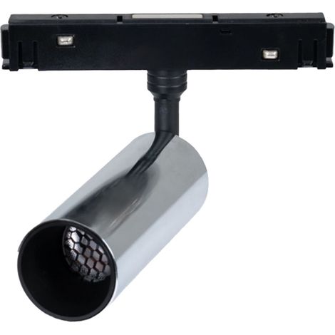 Foco LED carril magnético 7W 48V cromado 2700K (1/5)