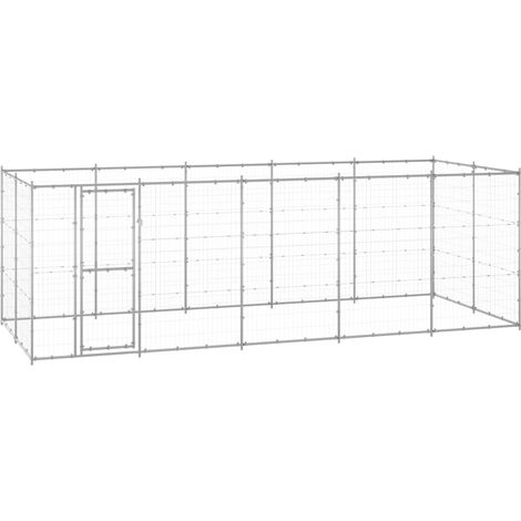 Outdoor-Hundezwinger Verzinkter Stahl 12,1 m²