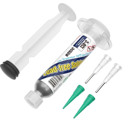 Sans plomb Pâte à souder, Pâte à étamer Sn 42 Bi 58, 138°C Solder Paste souder à l'étain, pour SMT PCB BGA SMD Réparation Électronique (1.05oz/30g) (1/5)