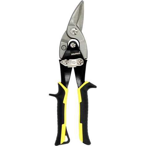 Tijeras Chapa Corte Derechas 250 mm. Hoja Acero Al Carbono, Mangos Engomados, Con Dientes Serrados, Cortachapa, Tijera Aviacion (1/4)