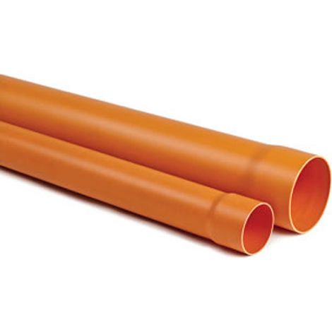 TUBO RIGIDO AD INCOLLAGGIO IN PVC ARANCIO - ø 100XMT1  - HID