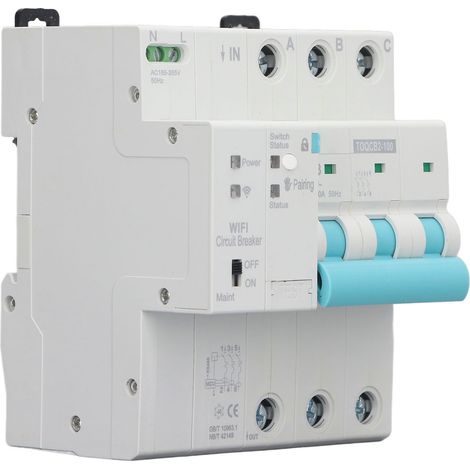 Interrupteur de commande à distance sans fil Wi-Fi, disjoncteur anti-interférences triphasé 145-295 V 63 A (1/5)