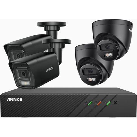 ANNKE 5MP PoE Système de vidéosurveillance,4 caméras, détection de mouvement, couleur vision nocturne,APP/PC distance (1/5)