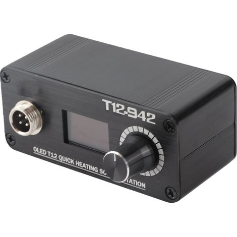 Kit de station de soudage Mini T12-942 avec écran OLED, outils électriques, fer à souder, pointes de soudage, régulateur de température, pointes K et poignée. (1/5)