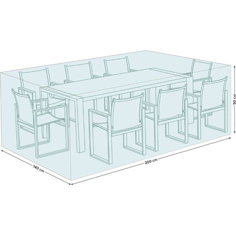 Bolzano-Abdeckung für Essgruppe 200x140x90cm
