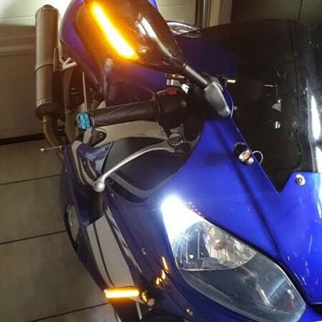 Rétroviseurs de moto style course avec clignotants LED compatibles avec CBR 600 F3 F4 F4i (1/5)