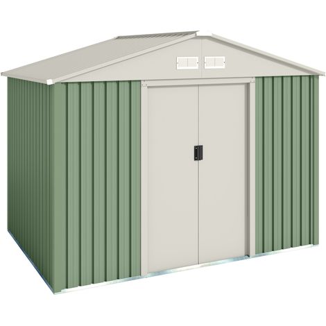 Gartenhaus aus Metall Gavle 4,72m2 - 10 Jahre Garantie - 261x181x198 cm. Metall-Schuppen