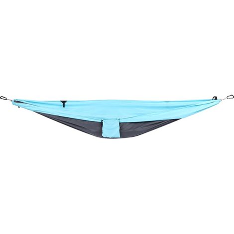Hängesessel mit Bettfunktion, tragbare Hängematte, Schaukel für Camping, Hof, Flur, Outdoor, Blau-Grau (1/5)