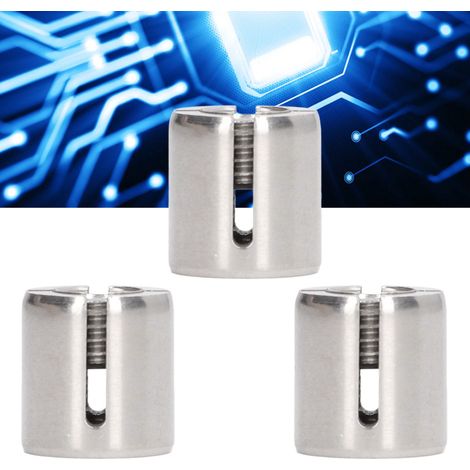 10 pièces, 0,709"/18 mm de long, 0,650"/16,5 mm de large, serre-câbles en acier inoxydable 316 à filetage M10, serre-câbles croisés adaptés aux kits de garde-corps en câble d'un diamètre de 0,079"/2 m (1/5)