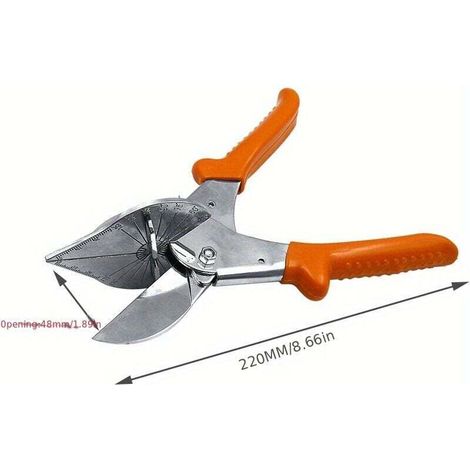 1pc Ciseaux à Onglets Multi-angles Pointus, Réglables De 45 à 135 Degrés Avec Verrouillage De Sécurité, Outil à Main Pour Couper Le PVC En Plastique Et Les Moulures (1/4)