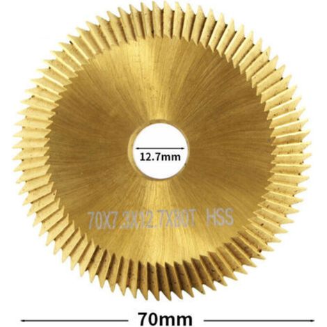 Lame de scie circulaire à grande vitesse en acier plaqué titane--70x7.3x12.7mm 80T (1/4)