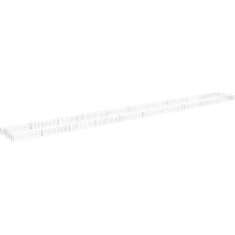 Jardinière,Lit surélevé à gabion Acier galvanisé 1000x100x20 cm CFW93722 (1/5)