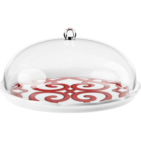 GUZZINI Set Tortiera Natalizia Harmonia Melamina D 30,4 Cm H 15 Cm Table Decor Bianco Rosso (1/5)