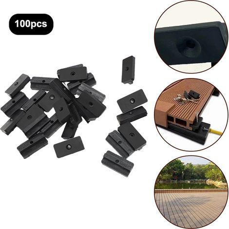 100 PE-Befestigungselemente für umweltfreundliche Parkettböden im Außenbereich (Clips für expandiertes PVC-Parkett) (1/5)