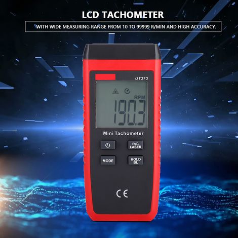 Tachymètre numérique laser sans contact UT373 mini LCD mesure de vitesse RPM (1/5)