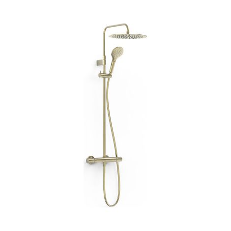 Ensemble douche robinet thermostatique 2 voies Over‑wall Cava Doré - TRES 19039314CA (1/2)