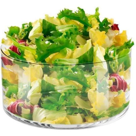 1 saladier en verre KROSNO Glamour, 24 cm, design minimaliste, bord lisse et parois droites, idéal pour maison, restaurants et fêtes