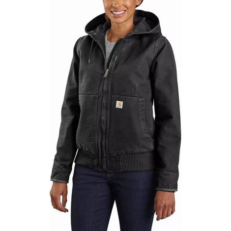 Blouson Femme CARHARTT Washed Duck Active Jacket Noir T.XS - 104053-BLK-XS