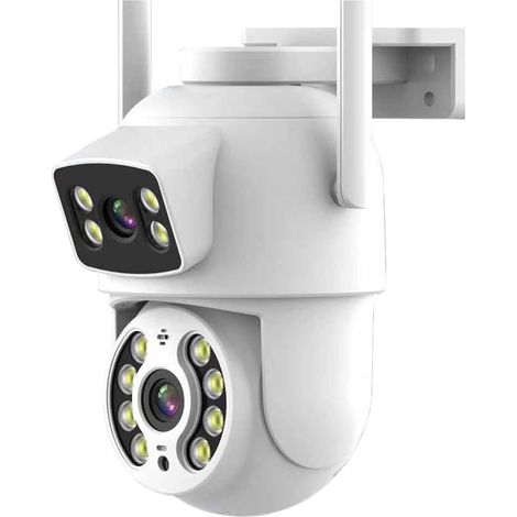 Caméra IP WiFi extérieure sans Fil 6MP à Double Objectif avec détection Humaine et Double écran, for la sécurité de Votre Domicile.(NO Card) (1/5)