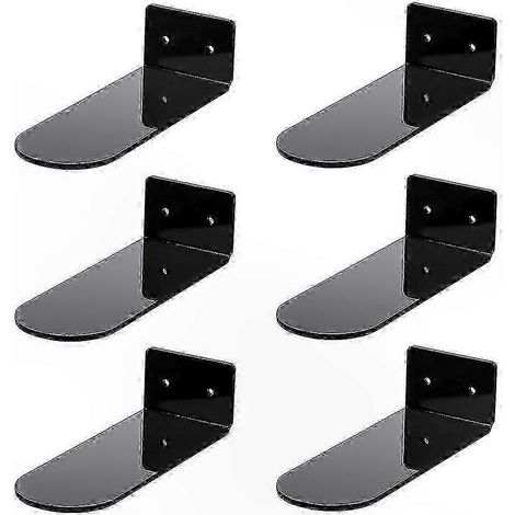 Étagère murale acrylique transparente, 6 niveaux flottants pour exposition de chaussures et rangement de collections (1/5)