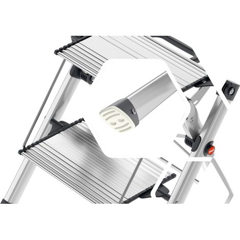 Set di 4 piedini HAILO per sgabello MK80 ComfortLine, materiale resistente e facile installazione.