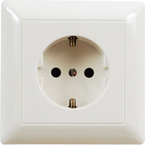 Jung prise SCHUKO, plaque complète AS 500, blanc alpin,