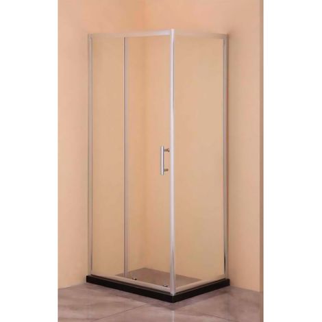 Box doccia cristallo fisso 80x100 cm H185