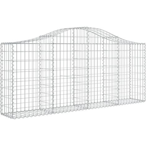 Maison Exclusive - Cesta de gaviones forma arco hierro galvanizad