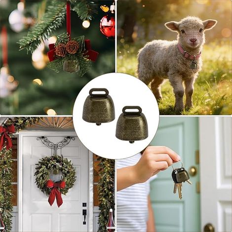 Mini Metal Bells Vintage Metal Bells DIY Christmas Decoration for Dog Cat Goat Sheep (1/3)