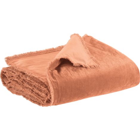 VIVARAISE - Édredon uni Vivaraise Fara - 85 x 200 cm en coton 100% (couleur dragée) (1/4)