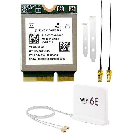 Carte Wi-Fi 7 MT7927 + Antenne Wi-Fi 6E 8774M 2,4 GHz/5 GHz/6 GHz Tri-bande BT5.4 Carte réseau sans fil Gigabit B (1/5)
