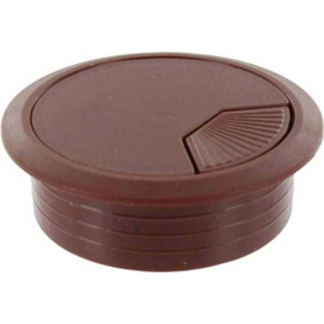 20 x BOCCHETTA PASSACAVI D 60 MM PLASTICA MARRONE