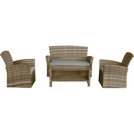 Salotto set da esterno giardino con poltrone divano e tavolo in rattan Century (1/5)