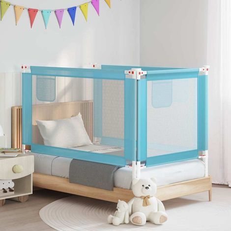 10210 vidaXL Toddler Safety Bed Rail Blue 140x25 cm Fabric (1/5)