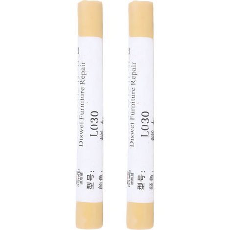 2 pièces Crayon de Réparation pour Parquet Bois Stratifié, Masque Rayures et Fissures, Teinte Hêtre