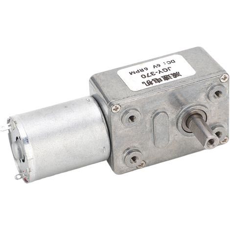 Schneckengetriebemotor, hohes Drehmoment, 12 mm Einwellen-Selbsthemmungs-Drehzahlreversibler Gleichstrom-Turbinenmotor mit festem Sockel, 6 V, 6 U/min (1/5)
