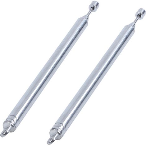 Antenna di prolunga per radio AM, FM e TV a 7 sezioni, 2 pezzi, lunghezza 66 cm (1/4)