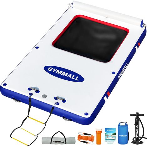 Quai Flottant Gonflable pour Adultes - Flotteur de Piscine, Bateau Gonflable, Piscine pour Chiens avec échelle et soupape de sécurité, Natation Portable, Plage, Lac (1/5)