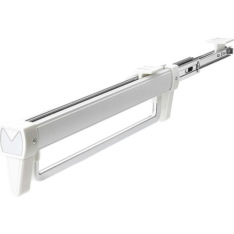 Tringle À Vêtements Extensible pour Placard, Barre Télescopique Réglable Porte Cintre Coulissant Garde-Robe, pour 360+mm les Armoires et les Zones de Rangement (355 mm) (1/5)