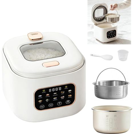 Hocomay Cuiseur à riz de 3 L avec fenêtre sur le dessus (1/5)